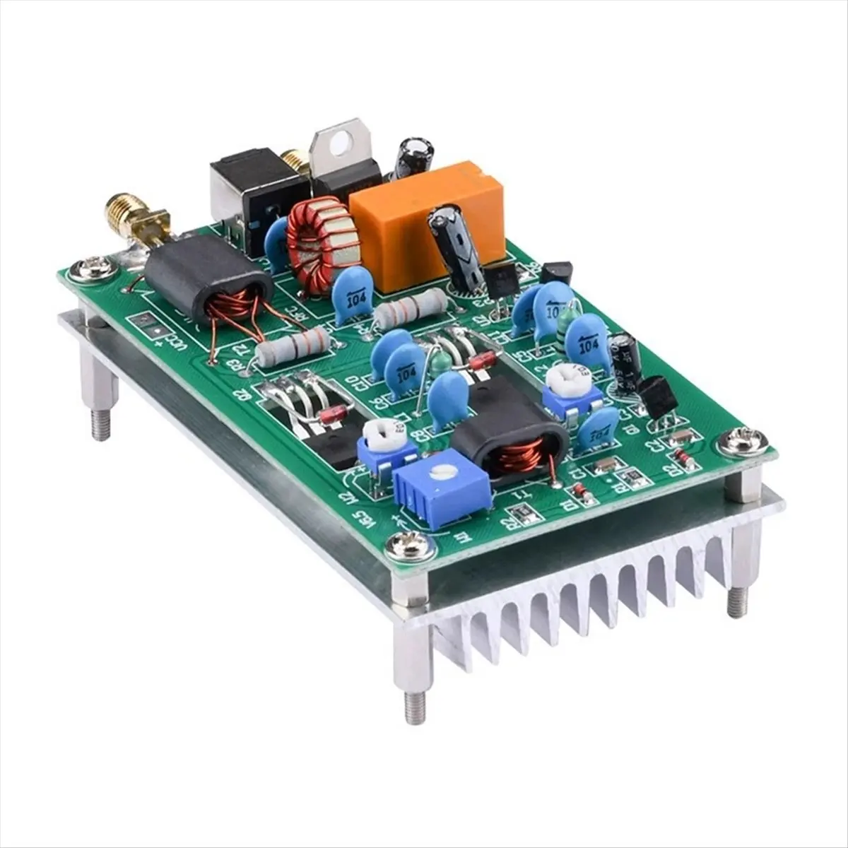 

(A23G) Плата усилителя коротковолнового диапазона DC 12-13.8V 30W, линейный ВЧ-усилитель мощности CW SSB, модуль аудиоусилителя с портами DC 5.5x2.1мм