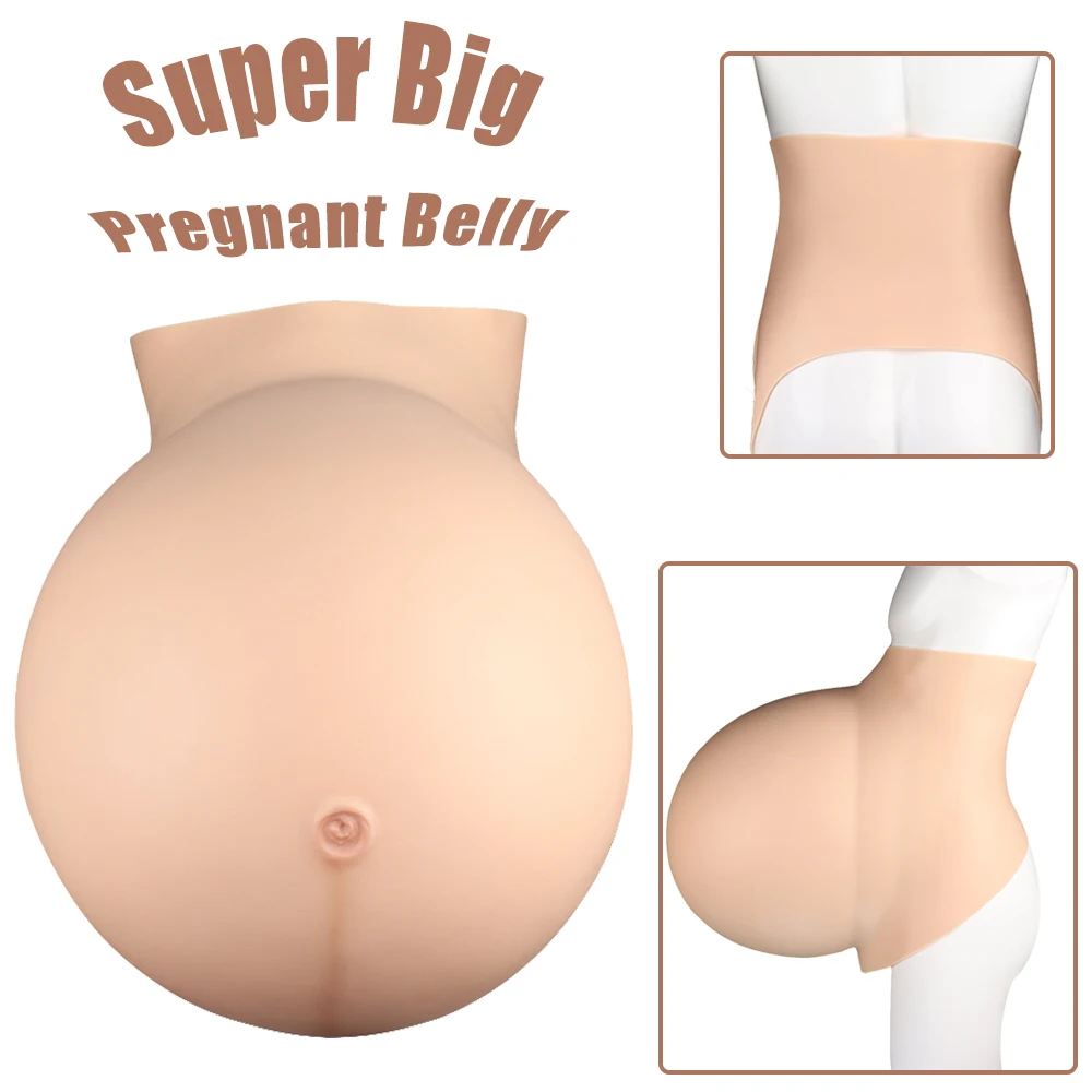 

10 Months Realistic Silicone Big Fake Pregnant Belly Twins Artificial Crossdresser Soft Belly for Shemale Pussy Sissy Drag Queen