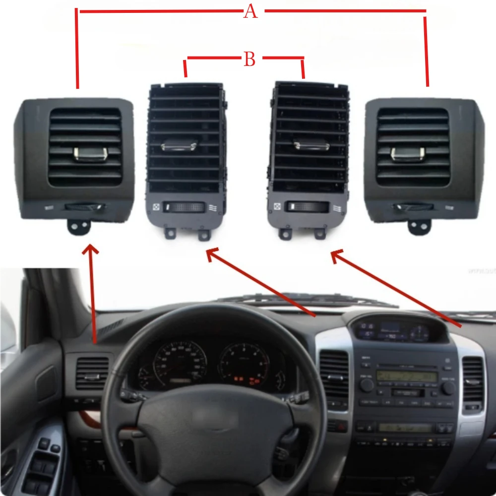 

Car Air Conditioner Outlet A/C Air Conditioning Vents Plate Frame Panel For Toyota Land Cruiser Prado 120 Lexus GX470 2003-2009