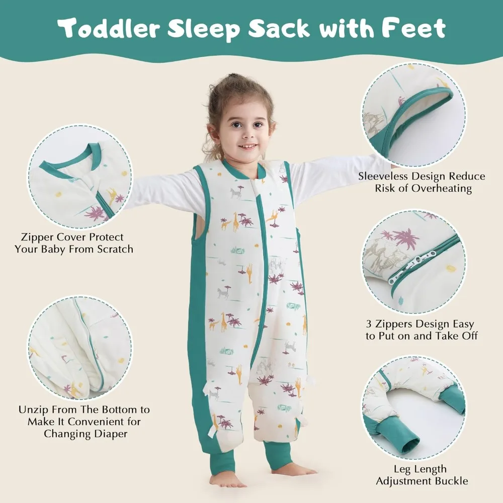 Kinder Schlafsack Mouwloze Slaapzak Met Benen Voetenzak 2.5 Tog Gigoteuse Saco De Dormir Para Ninos Sac De Couchage Enfant