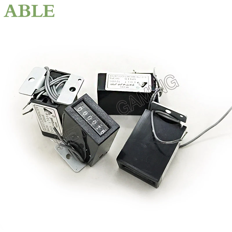 2Pcs Coin Counter Meter Mechanical 6 Digit Display speed-18pcs 12V for Coin Acceptore Operated Vending Machines