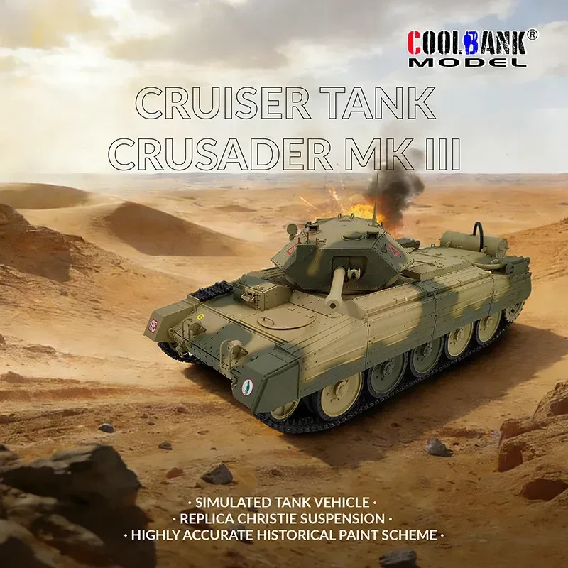 Coolbank 1:16 Crusader Mk Iii Cruiser Tank Remote Control Military Model With Christie Suspension Historical Paint For Hobbyists