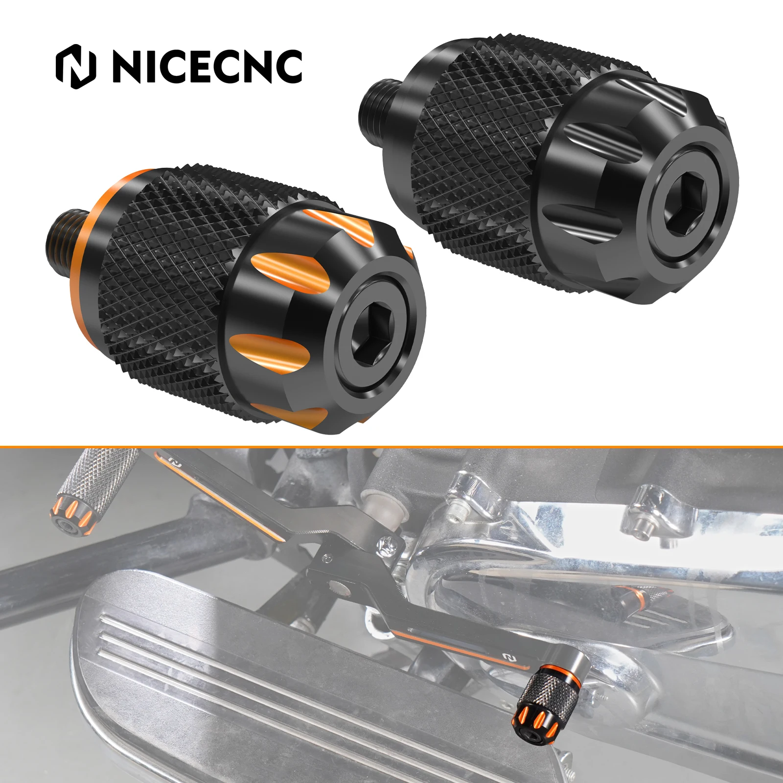 

Motorcycle Knurled Heel Toe Shifter Peg for Harley Sportster 883 1200 Fat Boy Street Bob Breakout Heritage Classic Low Rider