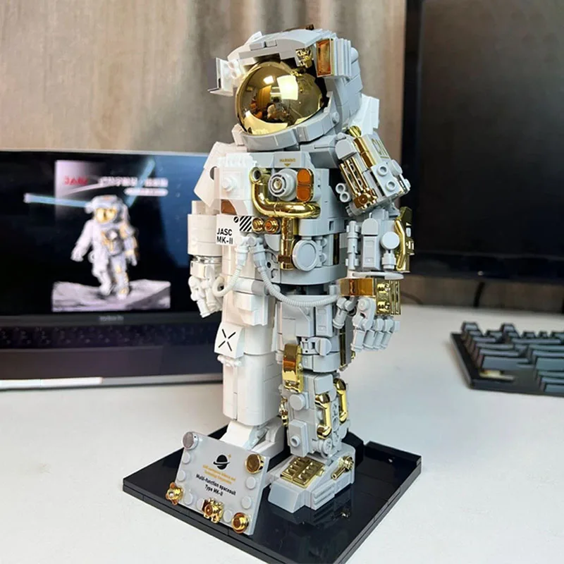 JIAKI Technical Creative Space Aerospace Figures Model Building Block Spaceman MOC Assemble Space Astronaut Bricks Toys