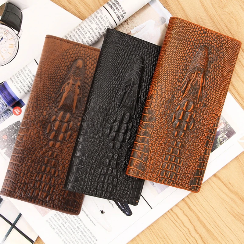 Men's 3D Wallet Bifold Holder Purse for Case Long Clutch Billf