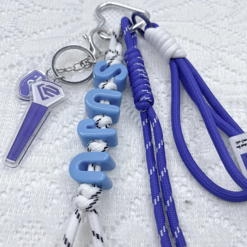 Kpop المعبود سوبر جونيور اليدوية حبل المنسوجة المفاتيح الحفل دعم قلادة الديكور ظهره المفاتيح قلادة المشجعين هدية