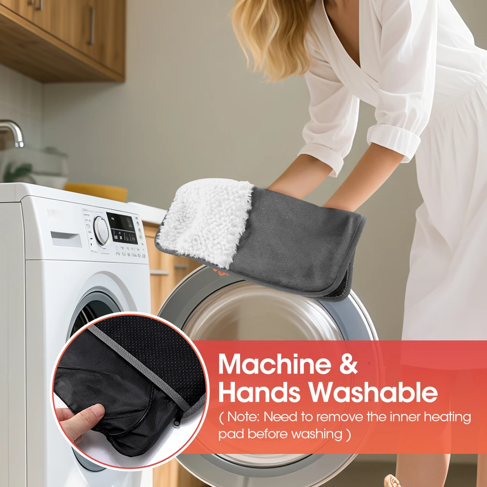 USB電気フットウォーマー、多機能加熱フットカバー、肩、足、脚用ソフトサーマルフットマフ、ベッド、自宅用