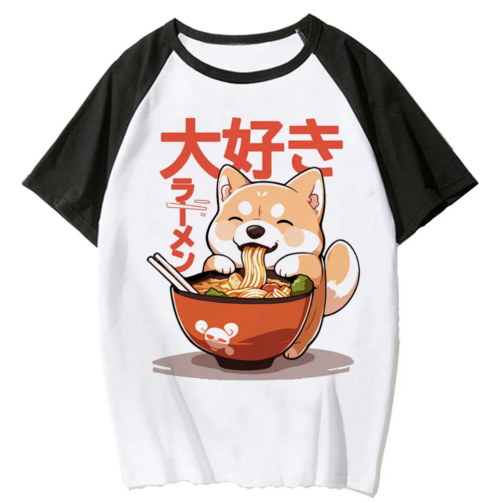 Shiba Inu t-shirts women Japanese comic graphic Tee girl streetwear clothes