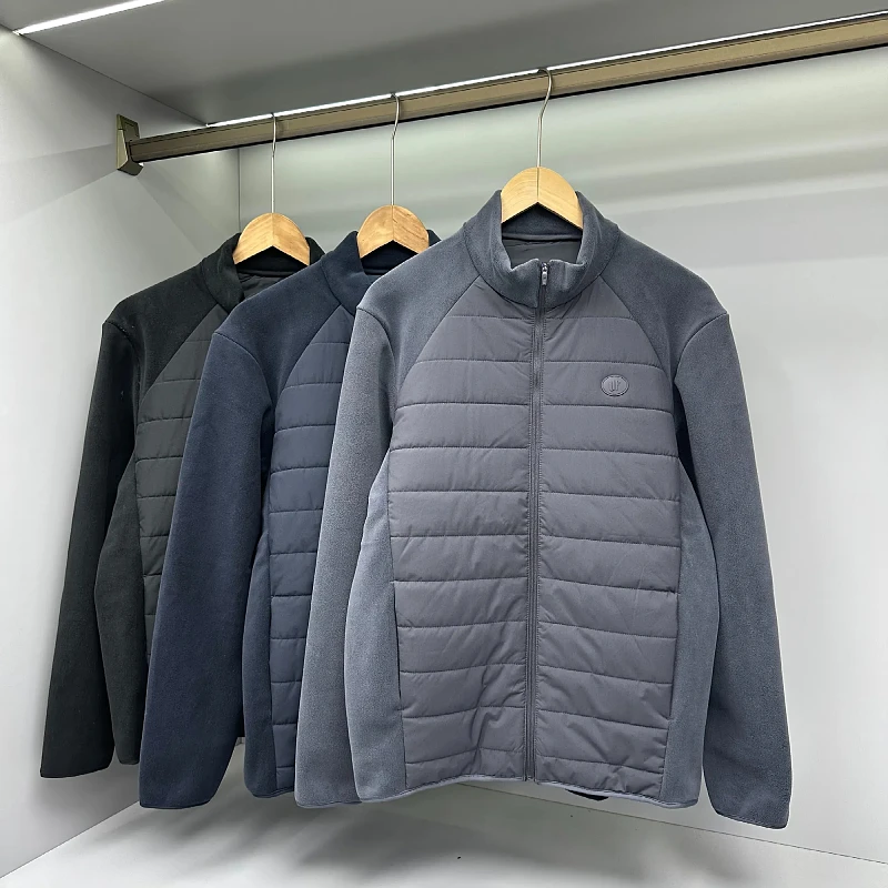 

High-Effect Warmth 00 Wool Filling Jaet Casual Outdoor Men's Faion Stand Collar Autumn Winter Coat Inner Coat Polyester ...