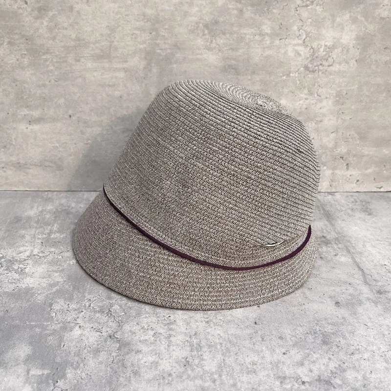 Women's Summer Minimalist Color Block Pleated Mixed Woven Bucket Sun Hat