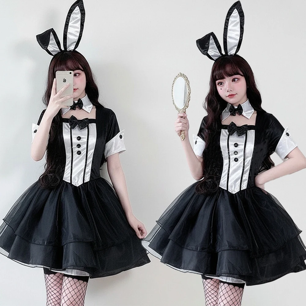 

Adult Sexy Bunny Girl Costume Dress Uniform Temptation Halloween Christmas Birthday Party Nightclub Roleplay Costume Dresses Set
