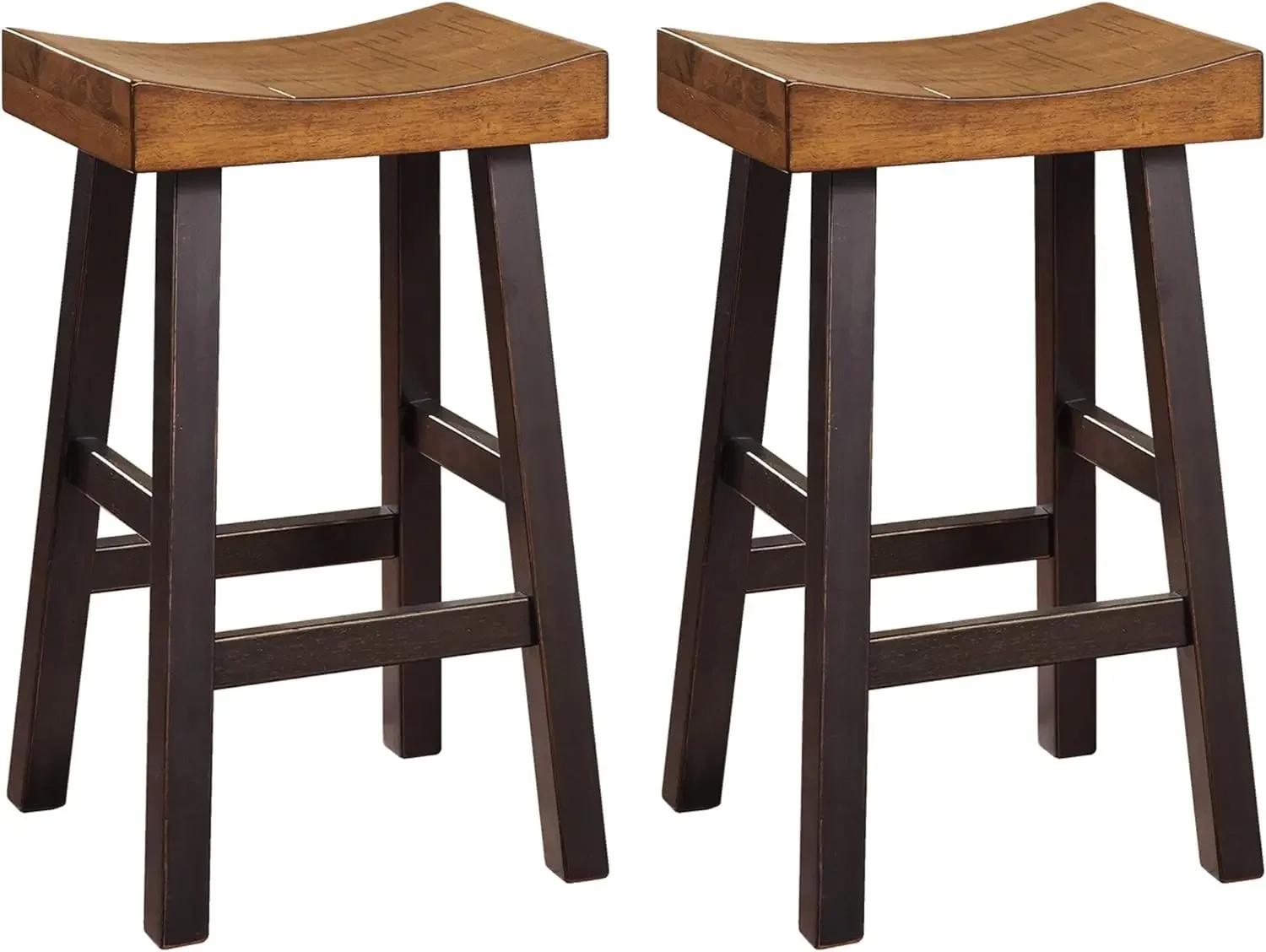 30.63 inch high saddle bar stool, 2-piece set