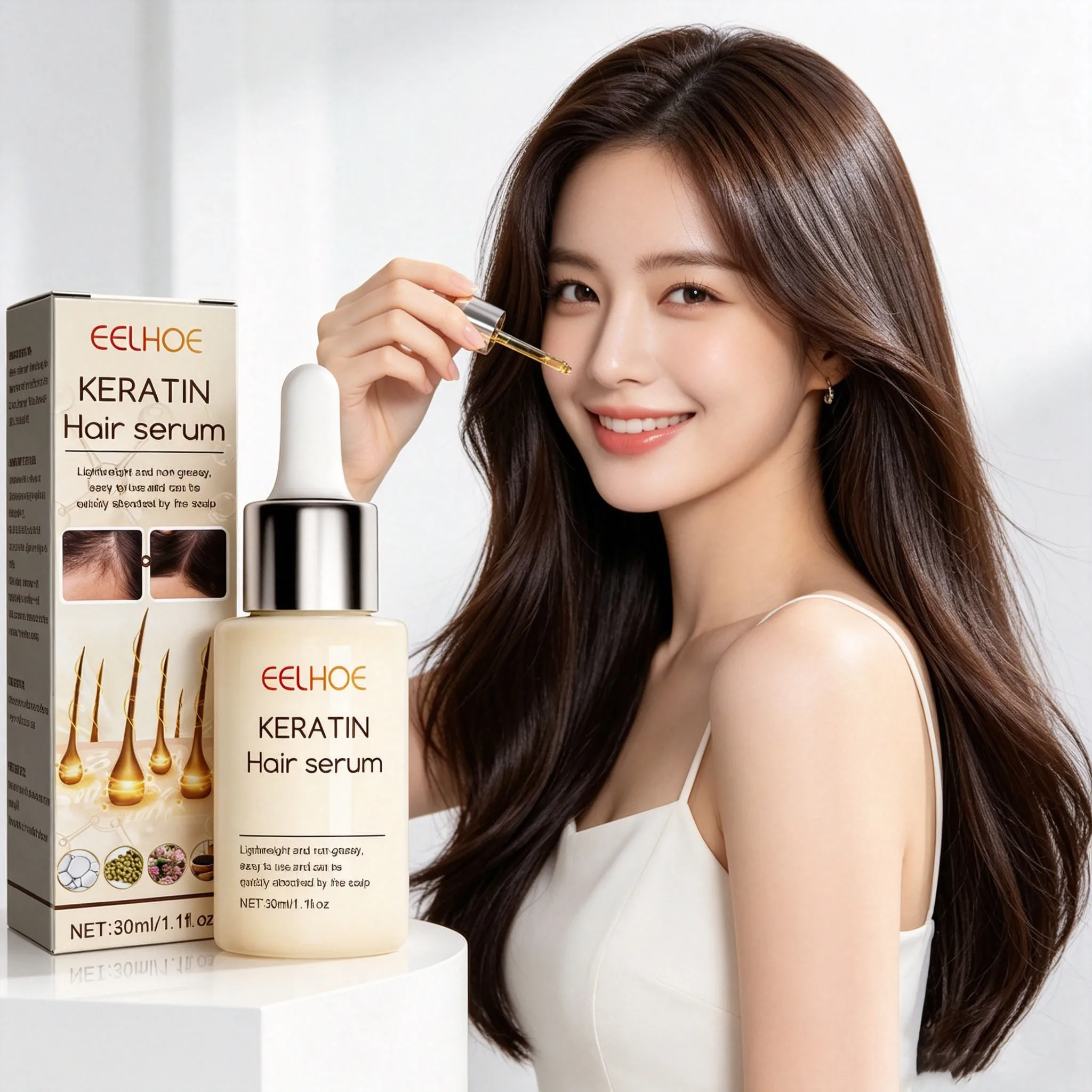Dense Hair Essence Oil Strong Hair Roots Promotes Fuller Hair Improve Soft Thinning Hairs Repair Split Ends Hair Regrowth Serum