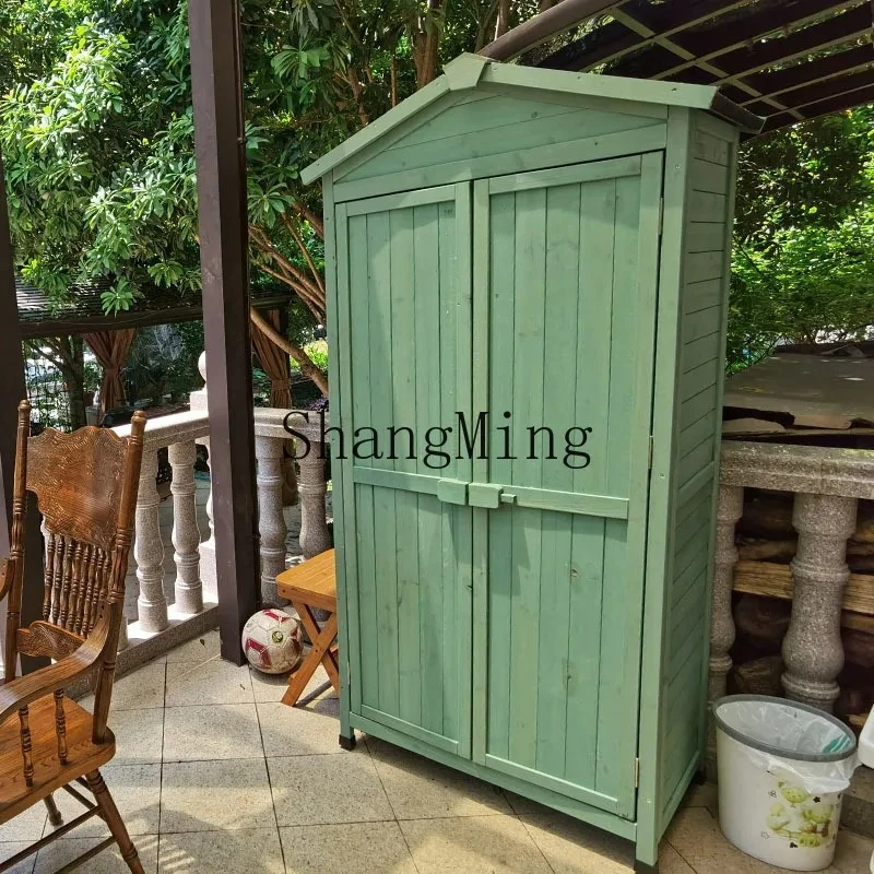 

Уличный деревянный шкаф для хранения инструментов и мелочей, подставка для цветов, большой садовый шкаф для хранения в саду или на заднем дворе.