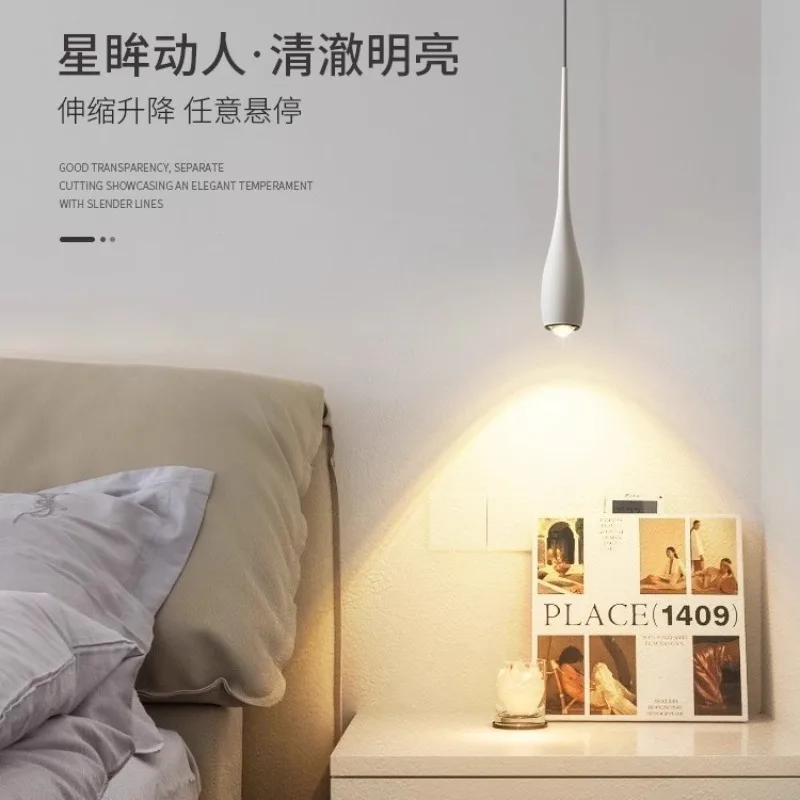 Bedside lamp Bar counter Bedroom small chandelier Creative minimalist art restaurant  water drop small meal chandelier