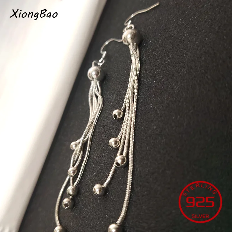 

Quality Geometric Earrings for Women Korean Long Tassel Drop Ears Female Earring Stamp 925 Sterling silver New 2026 Jewelry