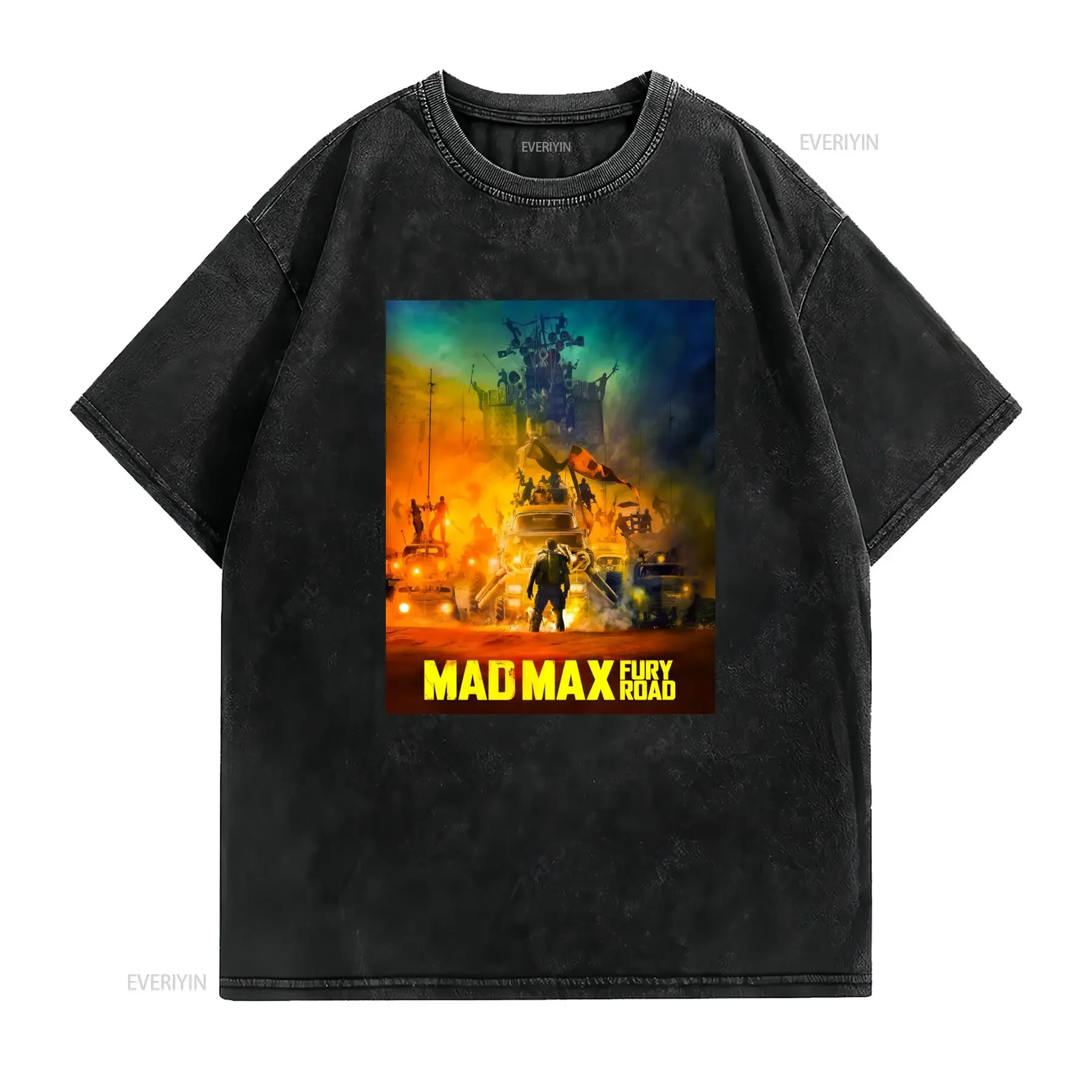 Retro Mad Max Fury Road Post Apocalyptic Classic Movie Print Casual T Shirt vintage Washed graphic Breathable streetwear Unisex