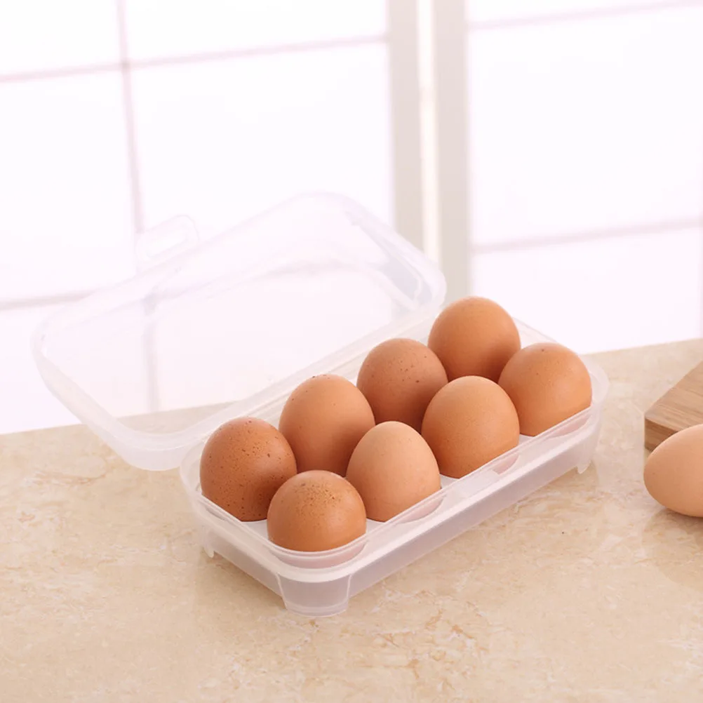 

2Pcs Egg Storage Plate Refrigerator Friendly 8 Slot Tray Organize Kitchen Space Efficiently Compact Design Easy to Clean