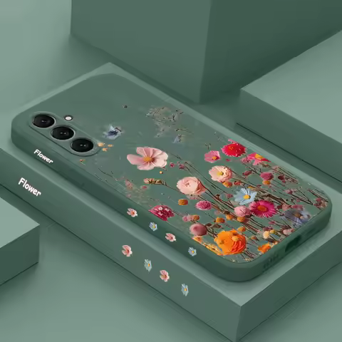 A55 Beautiful Rose Silicone Phone Case For Samsung A55 A50 A52S A72 A34 A23 A53 A51 A54 A33 A22 A70 A71 A32 A91 A31Cover