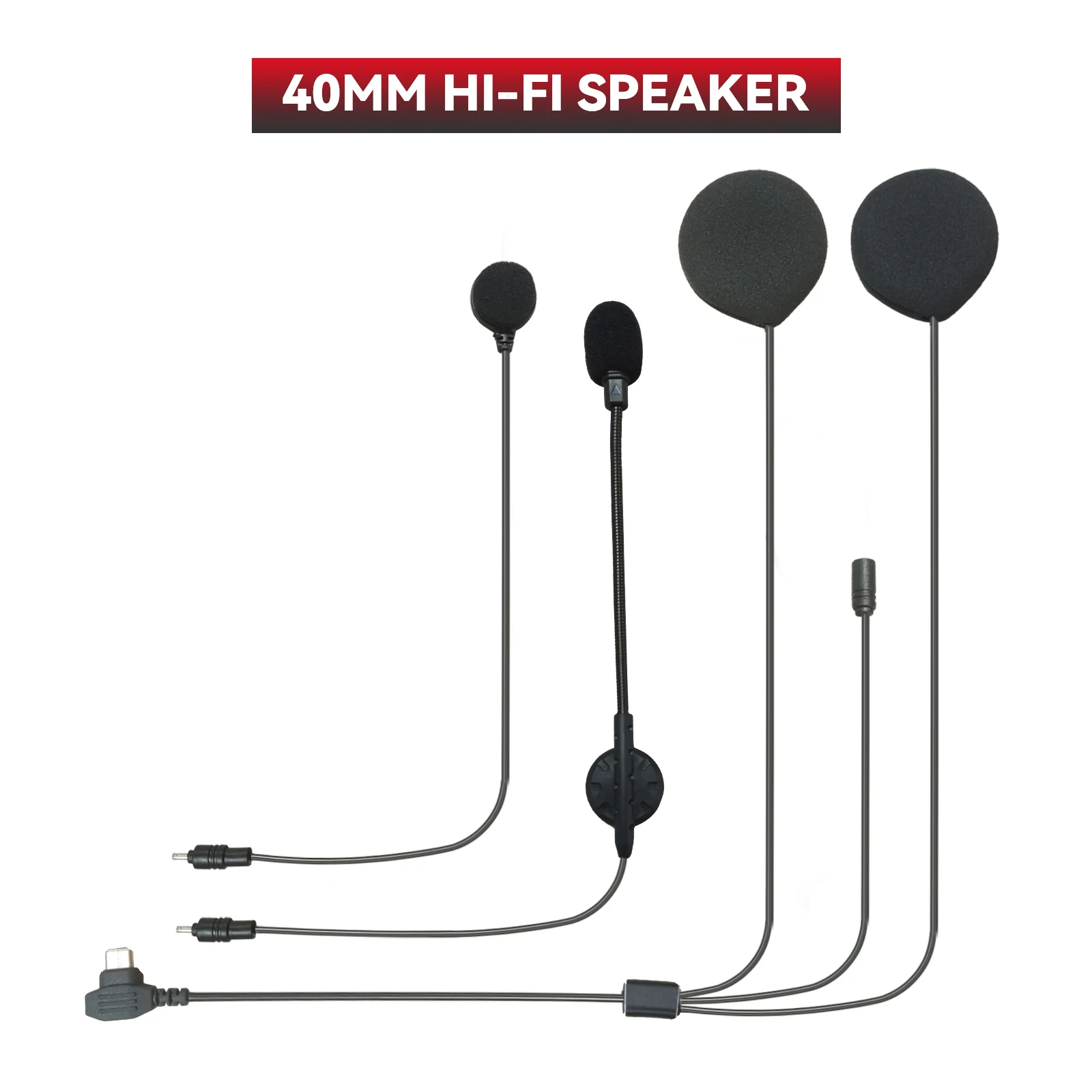 XPG Motorrad-Intercom-Helm-Headset mit Bluetooth 5.4, Freisprechfunktion, IP67 wasserdicht, Musikübertragung für 2 Fahrer, Reichweite 1000 m_voghion.com