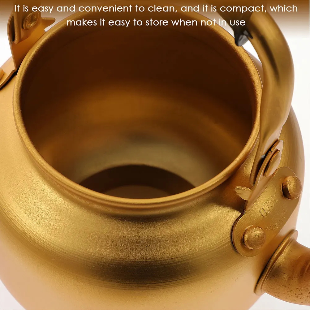 

Aluminum Alloy Tea Kettle Small Stovetop Water Boiling Pot Heat Resistant With Anti-Scald Handle For Gas Induction Electric