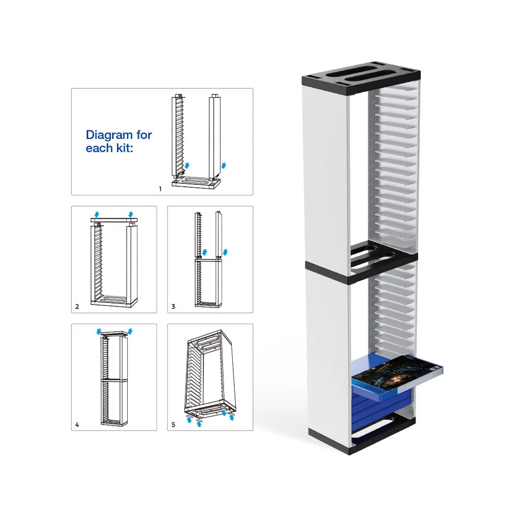 

TP5-0519 DOBE Storage Stand For PS5 Game Card Box Disk Rack Bracket Holder