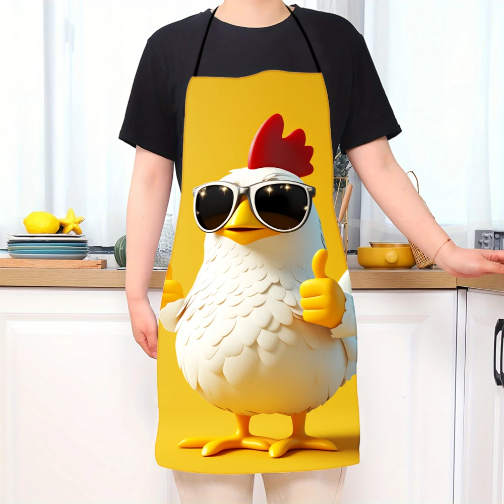 Cool Chicken Apron With Sunglasses And Thumbs Up Design For Cooking And Kitchen Fun