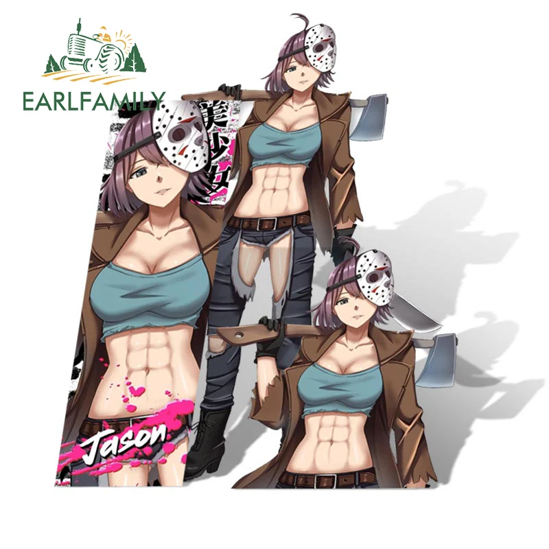 

EARLFAMILY 13cm for Jason Personality Car Sticker Waterproof Motorcycle Decal Car Door Protector Vinyl Creative Bumper Graphics