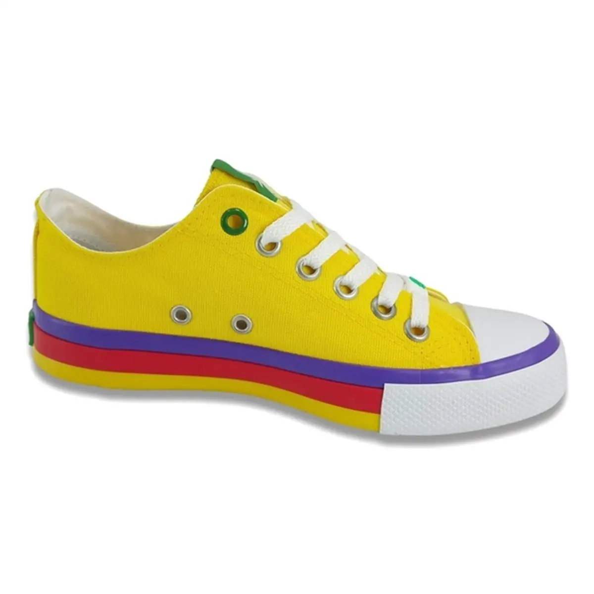 2024 Trend New Season Model Linen Textile Shoes Personalized And Comfortable Yellow Benetton 30176 Casual Sports Shoes