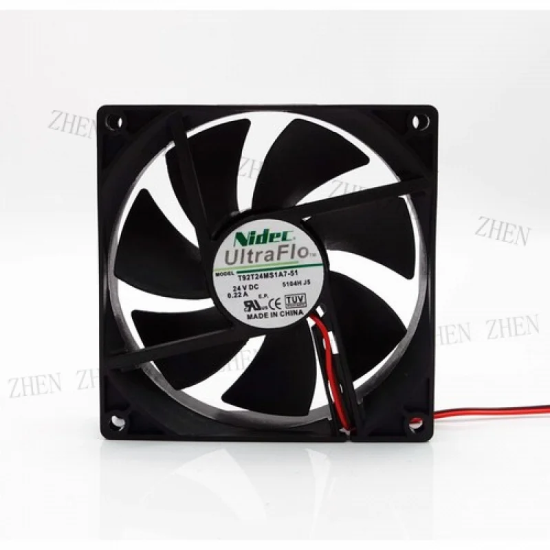 Y PER NIDEC T92T24MS1A7-51 9025 DC24V 0.22A Ventola di raffreddamento inverter a 2 fili