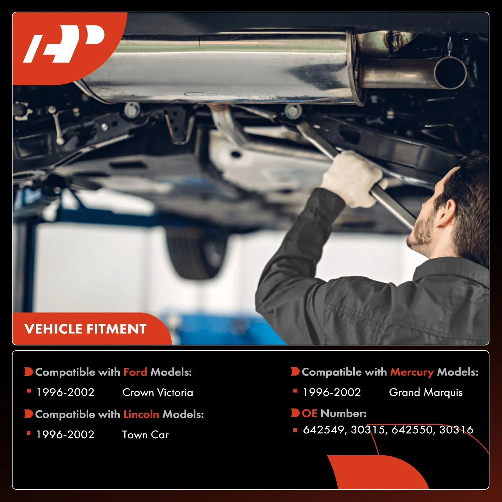 A-Premium 2pcs Left & Right Side Catalytic Converter for Ford Crown Victoria 1996-2002 Lincoln Town Car 1996-2002