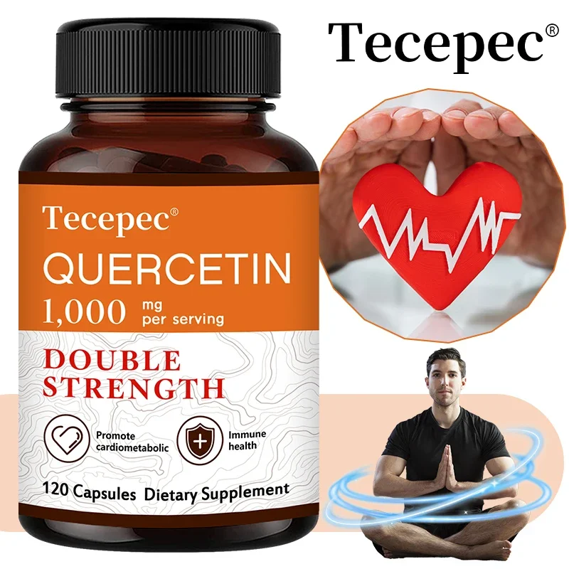 

Natural Quercetin 1000 Mg Vegetarian Capsules, Supports Immune, Cardiovascular and Respiratory Health, Antioxidant