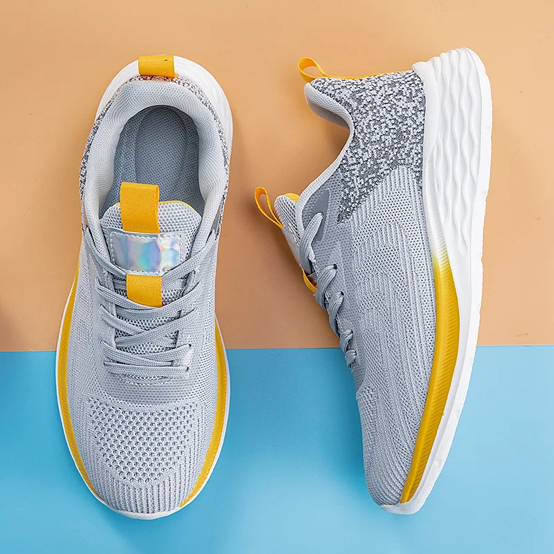 New High-quality Casual Shoes with Mesh Lacing Ultra Light Running Shoes Non Slip High Elastic Outdoor Tennis Shoes Free Shipp