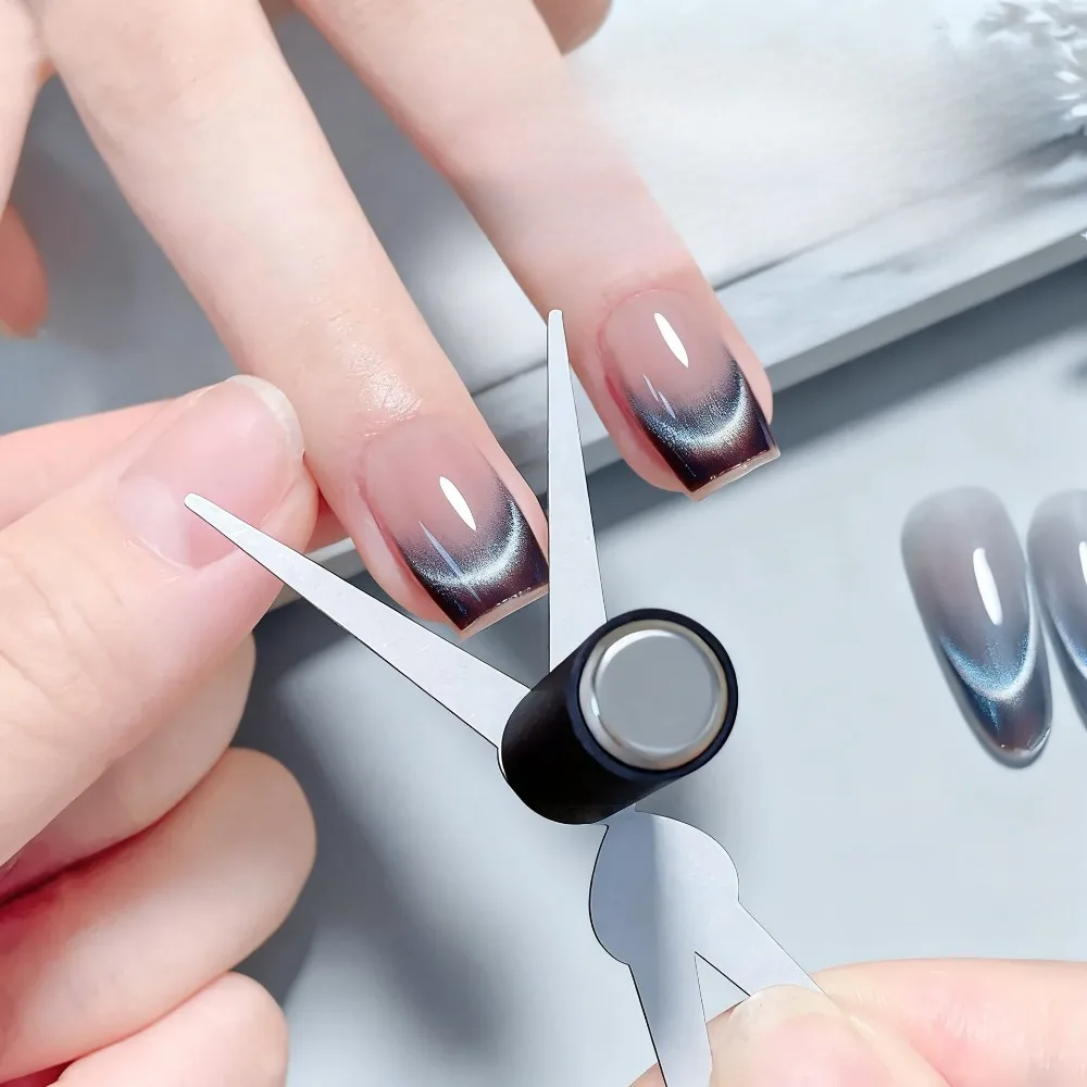 3D Double Headed Nails French Shape Strong Cat Eye Magnet Nail Art Gel Polish Magnetic Effect Manicure Accessories Tools Set