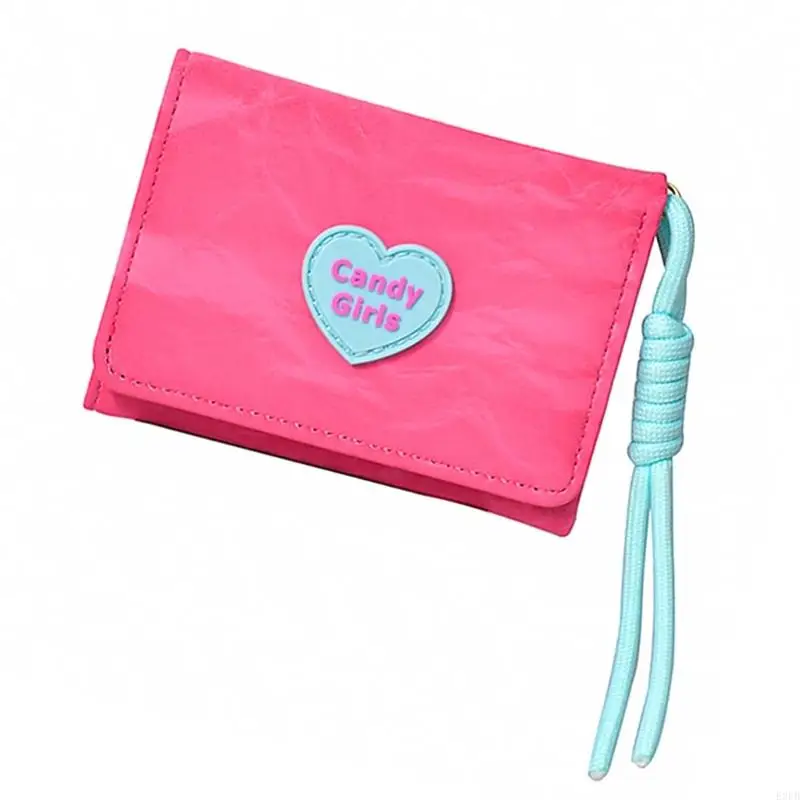 

E8FB Trendy Heart Shaped Mini Purse With Multiple Card Slots And Coin Compartment