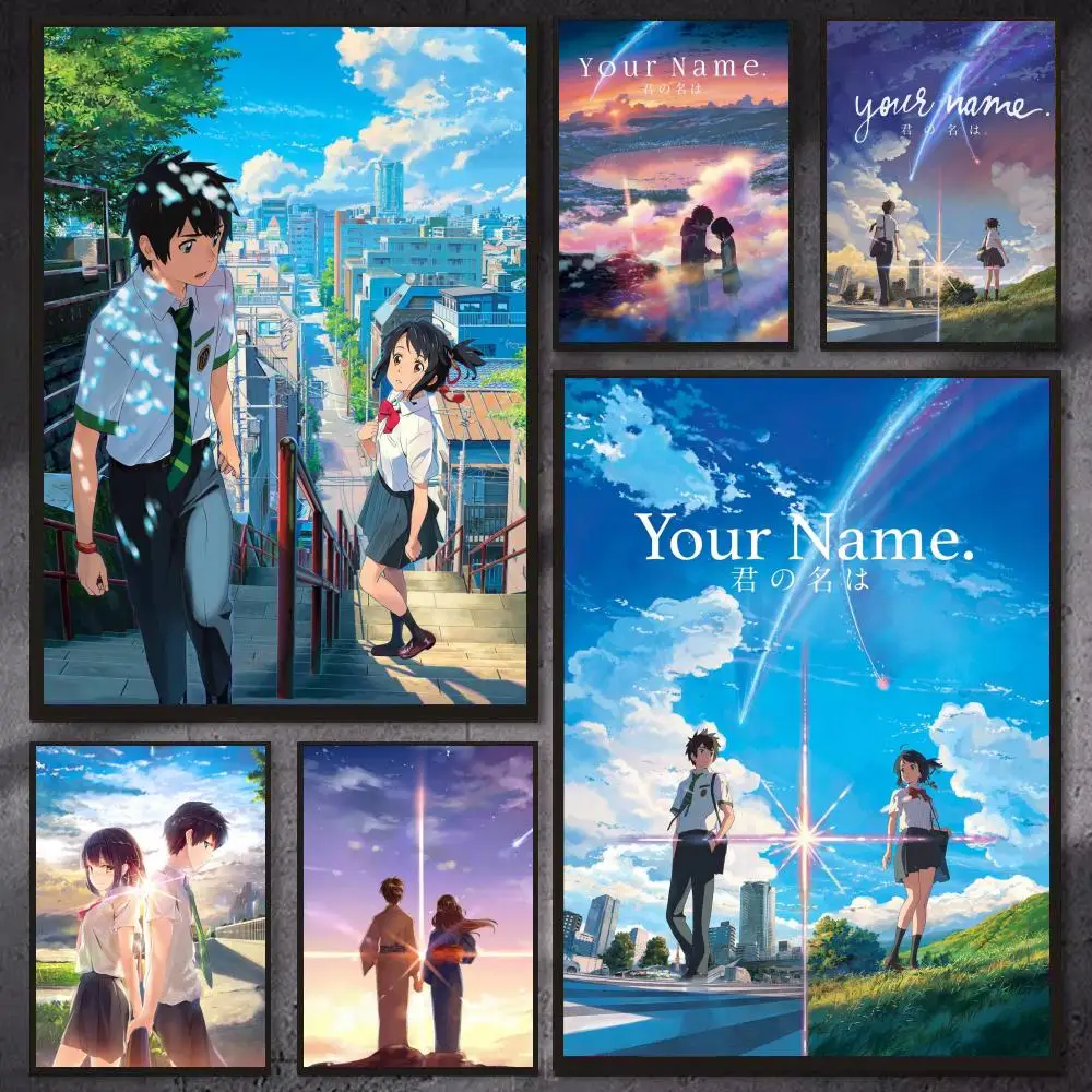 Cartoons Y-Your name Poster PP Wall Art Prints Poster for Dorm Room Apartment Home Office Room Decor Gift Waterproof