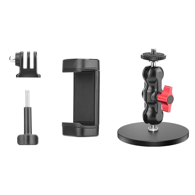 Magnet Camera Mount For DJI Action 5 Pro With Rotation Dual Ball Head Arm Magnetic Stand For Car Magnetic Bracket