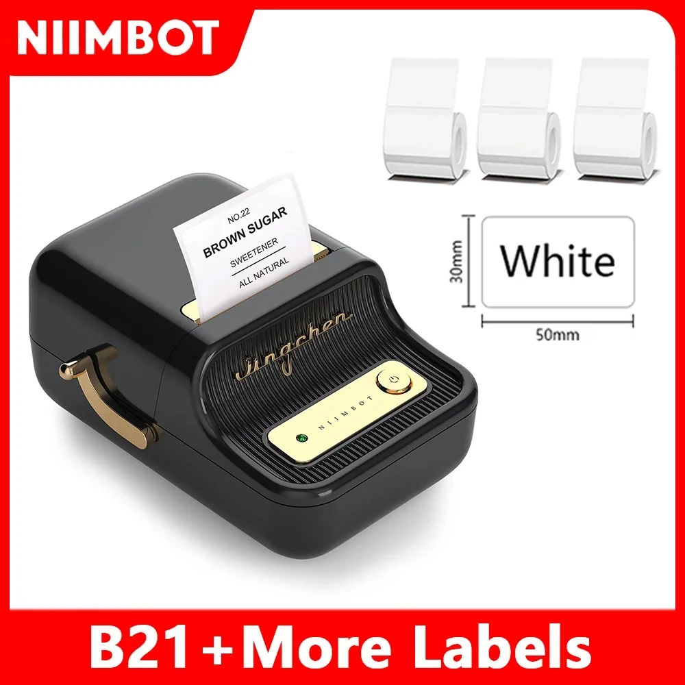 Niimbot B21 B1 Mini Thermal Label Printer Handheld Pocket Wireless Portable Printer Mobile Office Maker Barcode QR Tag Printing