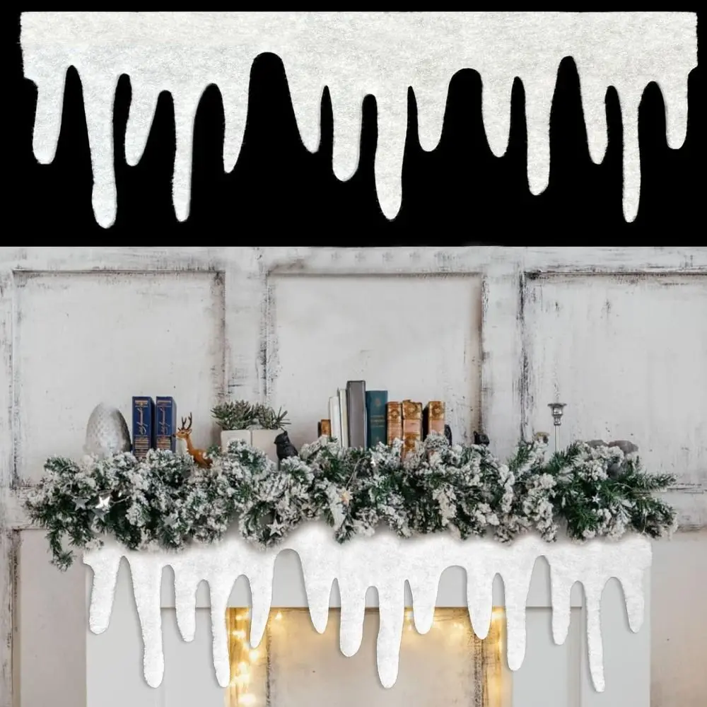 Polyester Xmas Snow Blanket Christmas Decor Icicle Fringe Roof Decoration Christmas Fake Snow Blanket Soft Not Easy to Deform
