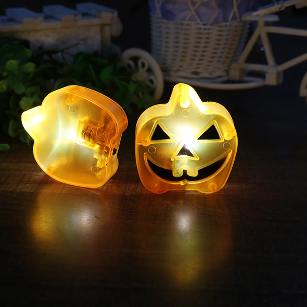 

4 Pcs Lantern Pumpkin Colored Light LED Lamp Waterproof Night Halloween Mini Lights