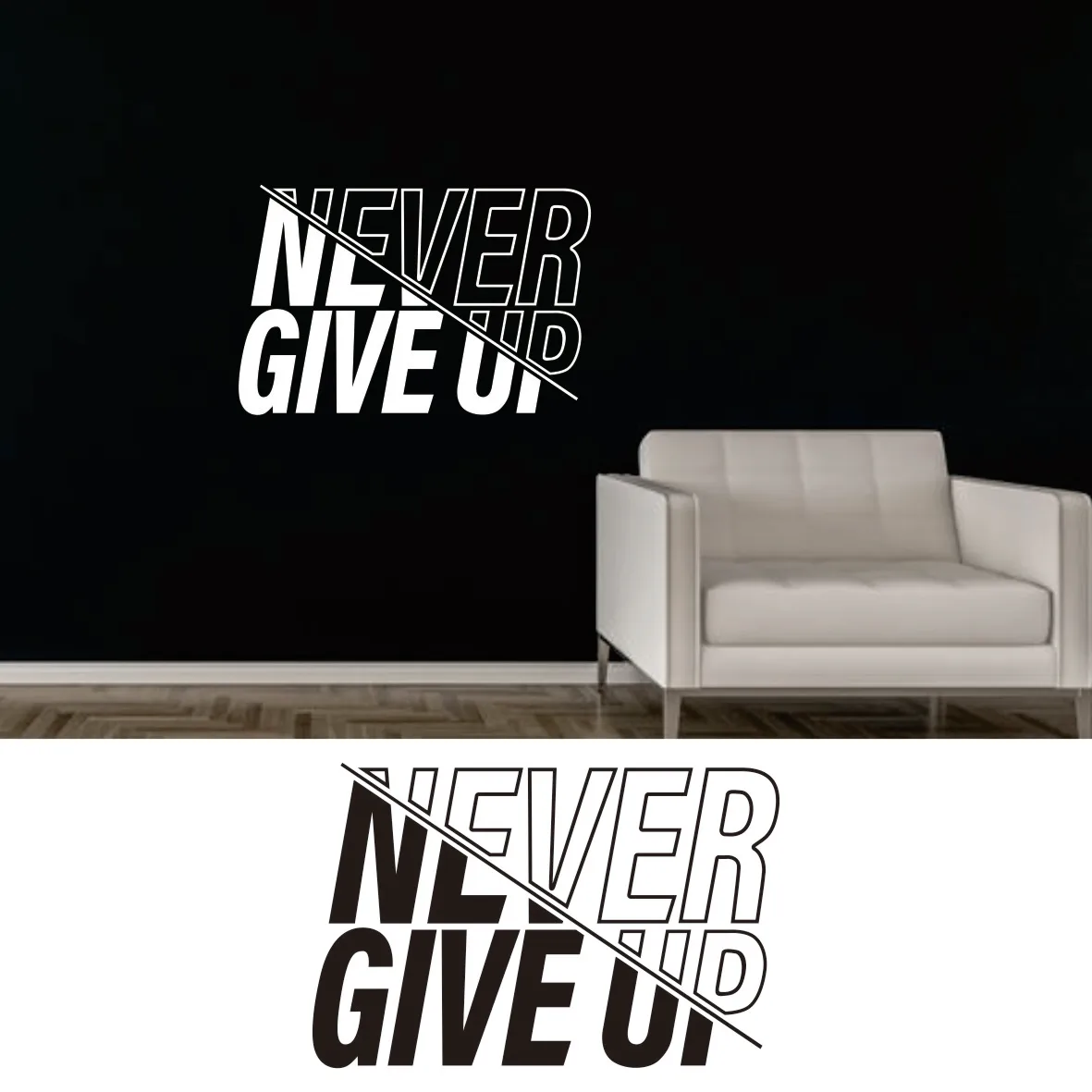 

Never Give Up Wall Decal Vinyl Sticker Motivational Quote Fitness Gift Wall Sticker Gym Decor Poster Sign Removable Decals