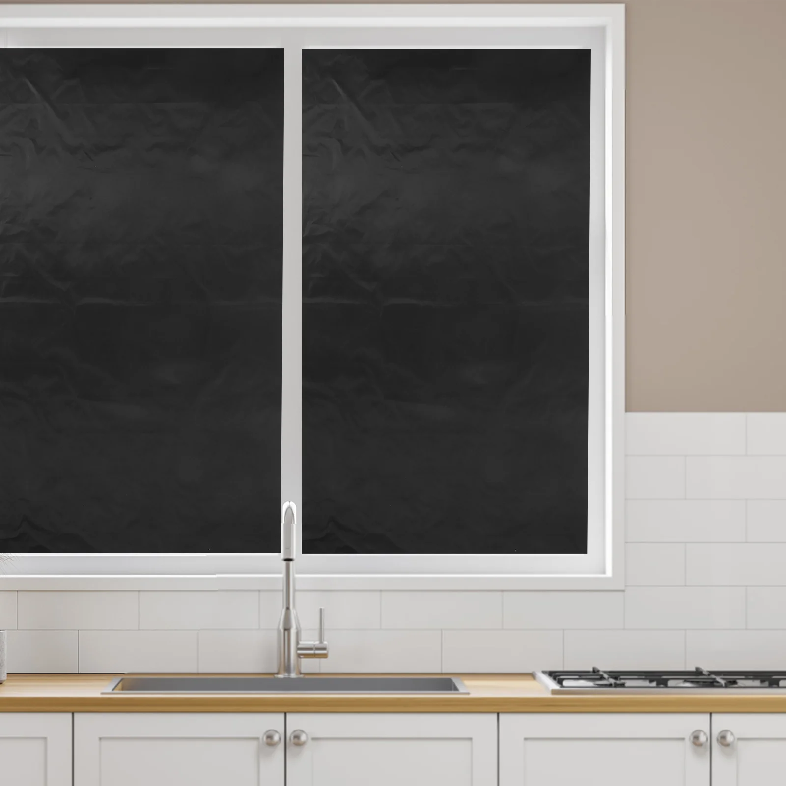 

Portable Blackout Balcony Curtain Polyester No Drill Easy Install Total Light Blocking Travel Window Privacy Shades