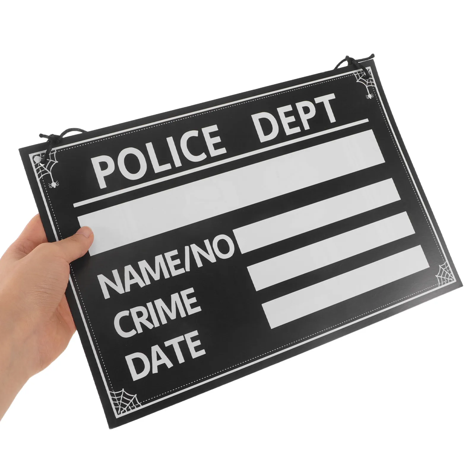 1Set Prisoner Costume Mugshot Nameplate Halloween Prop Rewritable Board Photo Booth Jail Theme Party Supplies Prisoner Name Tag
