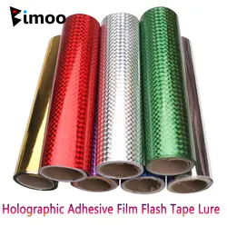 Bimoo Holographic Adhesive Film Sticker Flash Tape Fishing Lure DIY Jig Lure Squid Skin Metal Hard Baits sabiki Bait Fly Tying