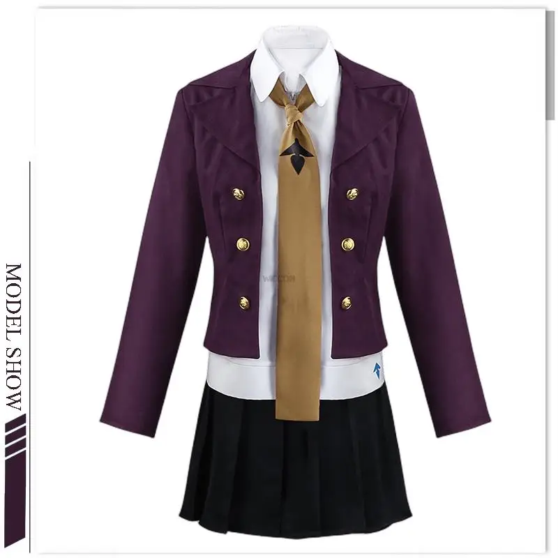 Anime Danganronpa Kirigiri Kyouko Cosplay Costume Uniform Wig Suit Halloween Carnival Anime Game Clothing Costumes for Woman