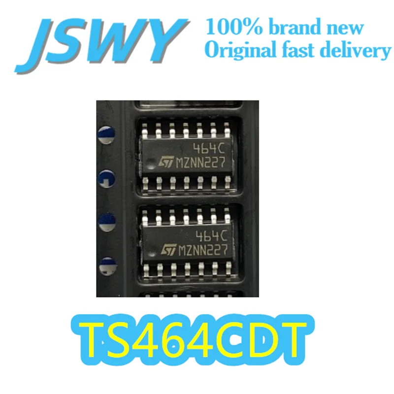 

(5/50 pieces) TS464CDT Silk Screen 464C Op Amplifier SOP-14 3V-36V Wide Voltage Original Electronics Spot