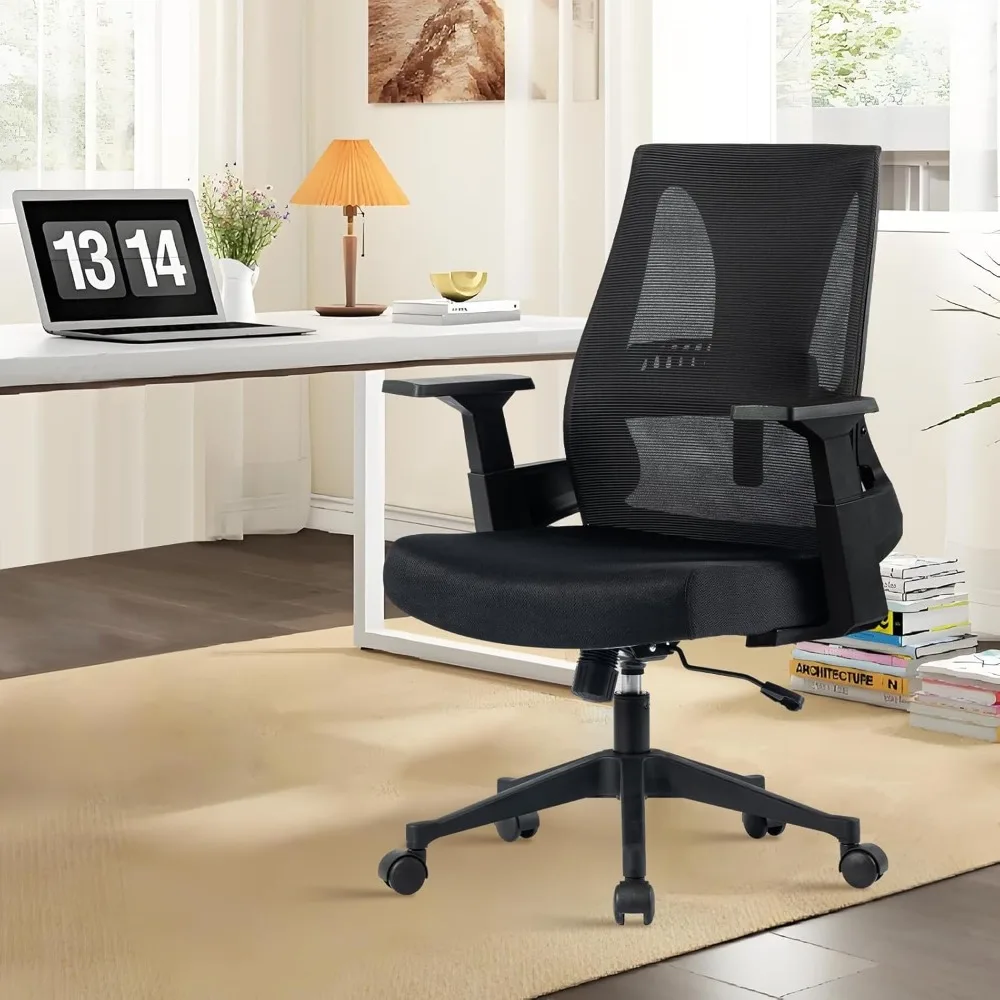 كرسي مكتب كبير وطويل من CLATINA بوزن 500 رطل، كرسي مكتب شبكي مريح عالي التحمل مع دعم قطني ومساند للذراعين، وحساب مقعد عريض