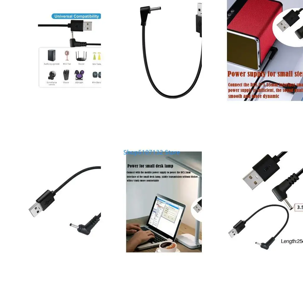 87HD Lightweight USB To DC5V Power Cord For Home Travel Use Stable Copper Wire