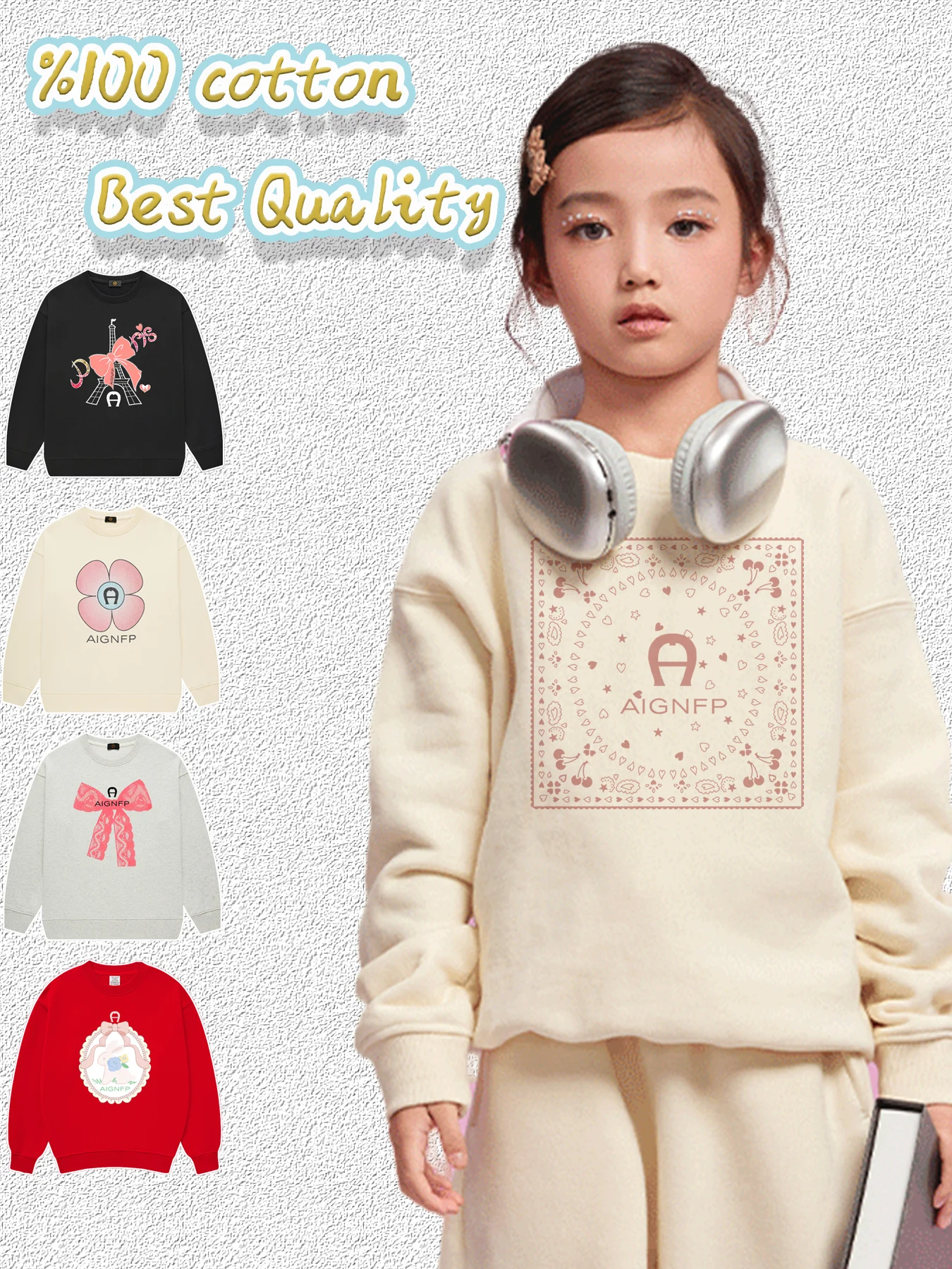 3-16 Years Girls Sweatshirt Winter Kids Clothes Cute Bow Print Pullover Fall Child Long sleeves Baby Girl Sweater Holiday Gifts