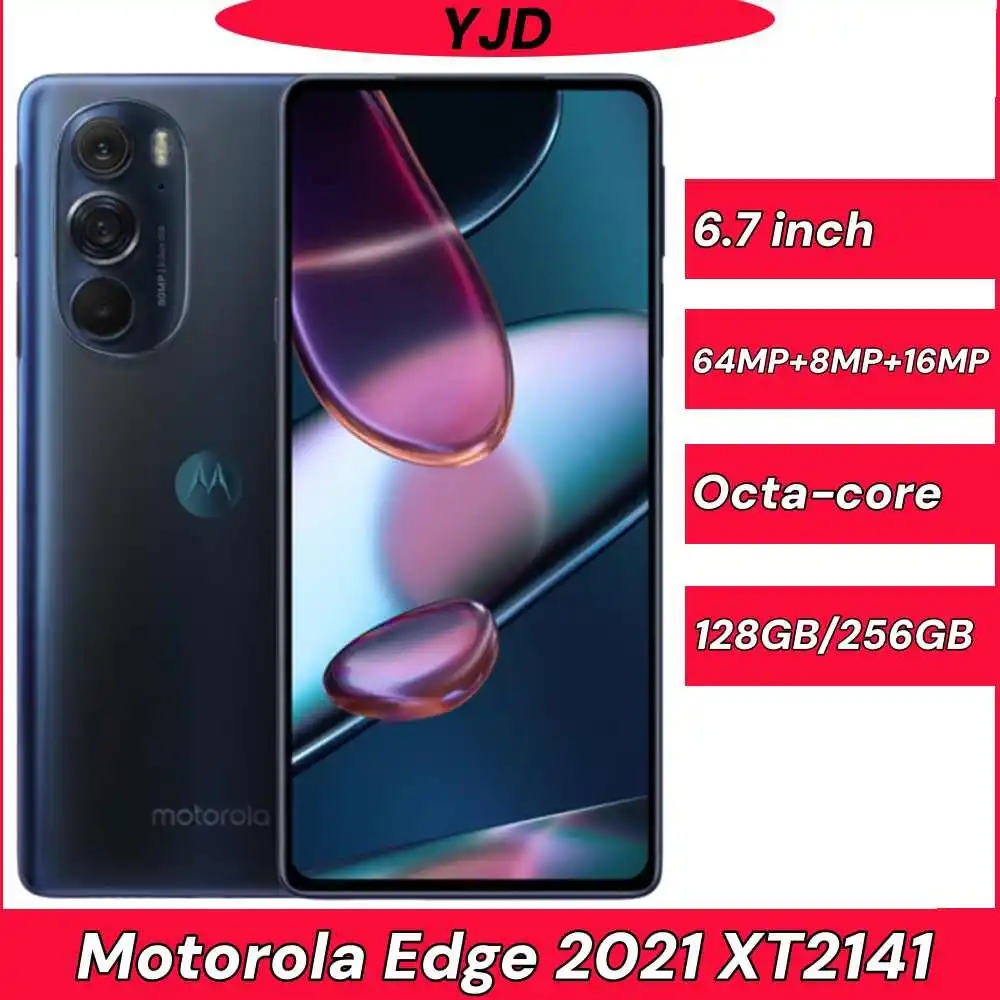 95% nouveau Motorola Moto Edge 2021 XT2141 5g SmartPhone Snapdragon 778g 6.8 pouces �cran 108MP cam�ra Original utilis� t�l�phone